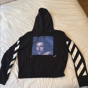 Off-White Black and White Striped Sweatshirt